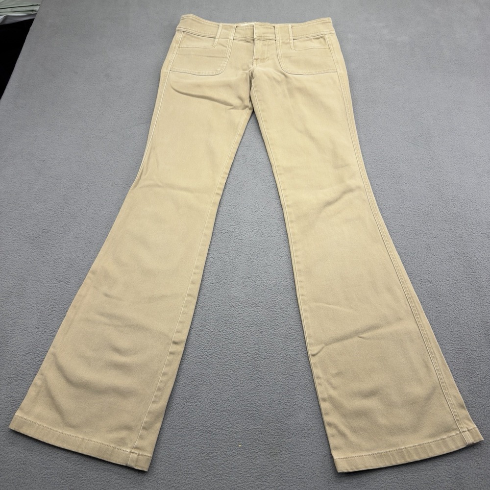 Vintage Hollister Co. Pacific Merchants Low Rise Flare Pants Womens 1 Khaki